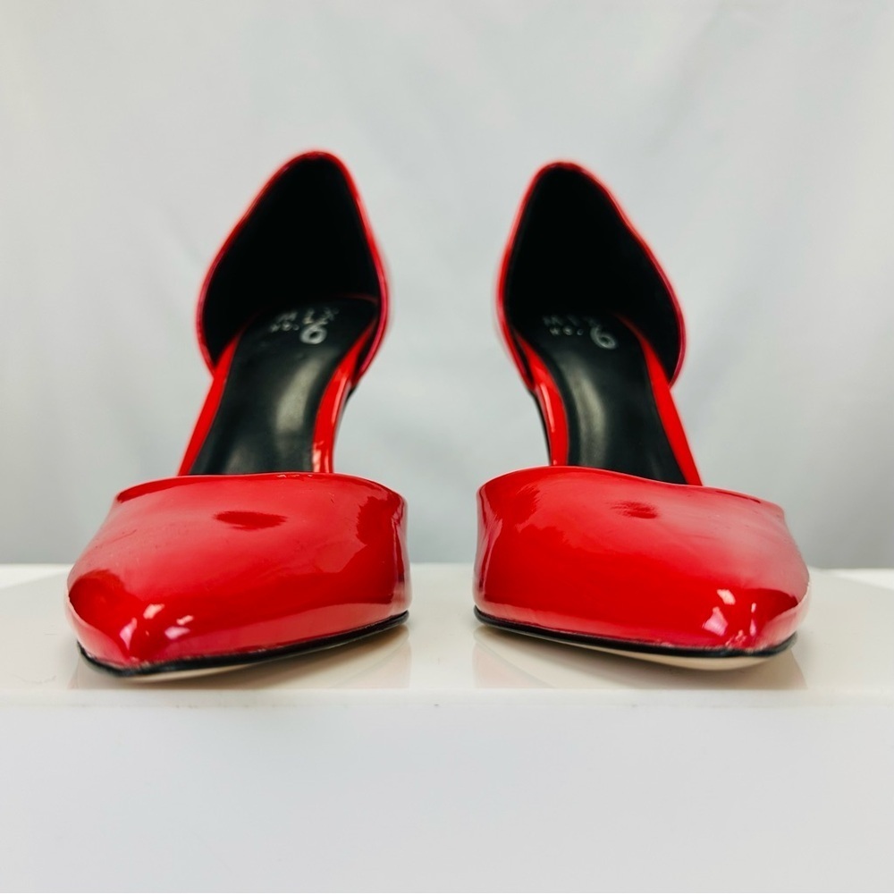 Mix No 6 red patent heels Size 7.5 pointy toe pumps party cocktail - Picture 4 of 9